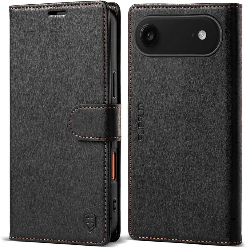 FLIPALM Wallet Case for iPhone 17 Air with Credit Card Holder,PU Leather Folio Flip Kickstand Protective Shockproof Cover for Apple 17 Air Phone Case (Black, for iPhone 17 Air - 6.5'') - Image 1